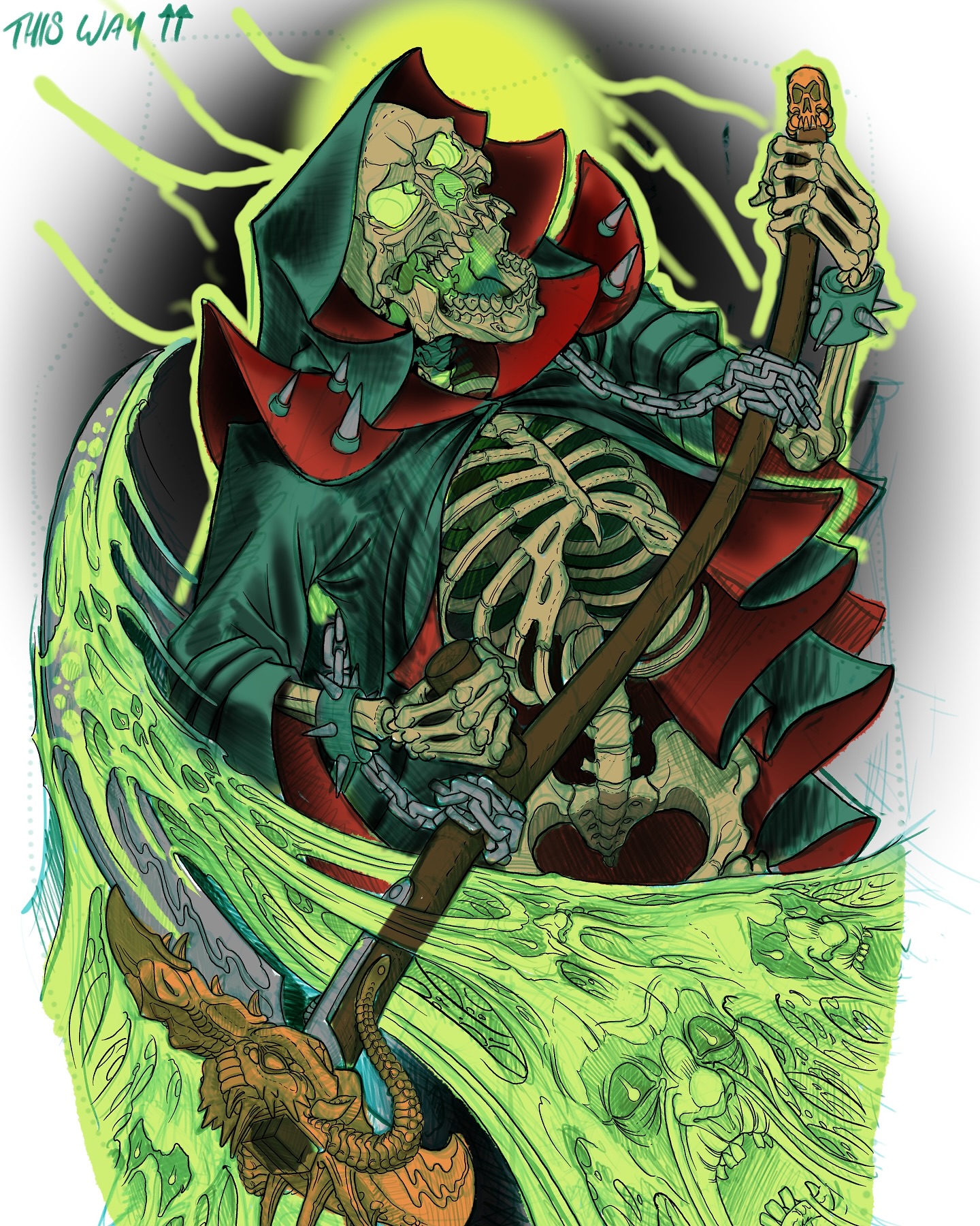 Fully rendered custom tattoo design ready for application