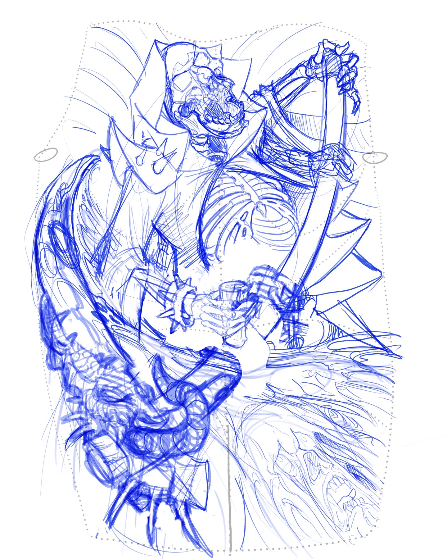 Refined sketch showing structure and composition